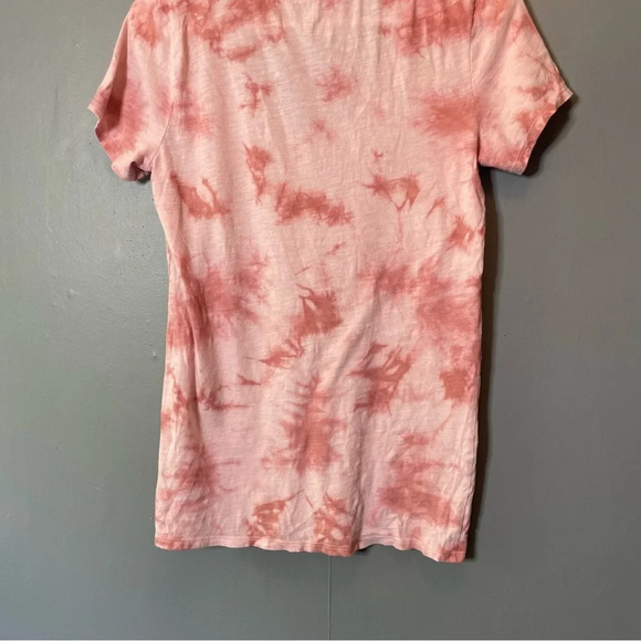 Victoria’s Secret PINK pink tye dye vneck short sleeve shirt size xs - Picture 7 of 7